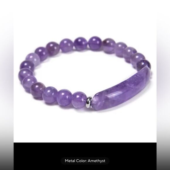 Agate Natural Stone Beads Stretchable Bracelet Beaded unisex - Picture 7 of 15